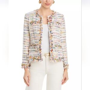 NWT Kobi Halperin Devyn Tweed Blazer In JKI Rainbow Size XS